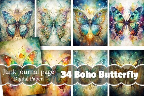 Download Boho Butterfly Junk Journal Kit - Premium Resources