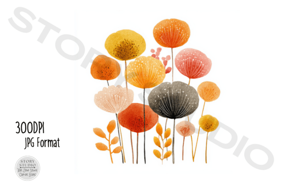 Download Abstract Floral Earthy Tone Clipart Set - Earthy tone clipart Collection