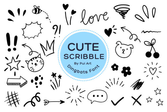 Download Cute Scribble Doodle - Scribble Collection