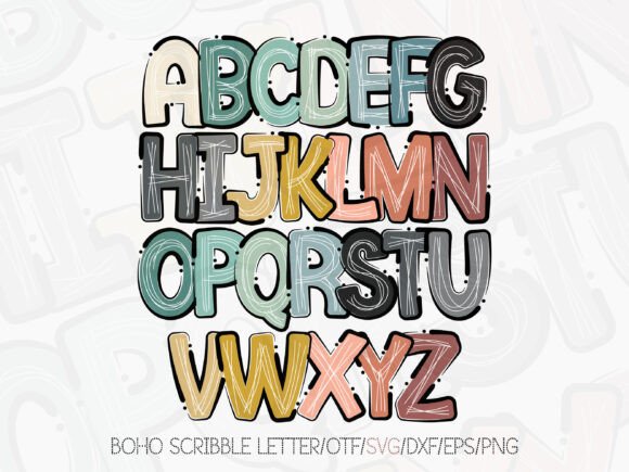 Download Boho Scribble Letter - Scribble Collection